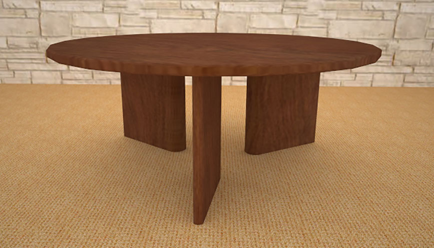 直径１６０センチの丸テーブル　シンプルなデザイン