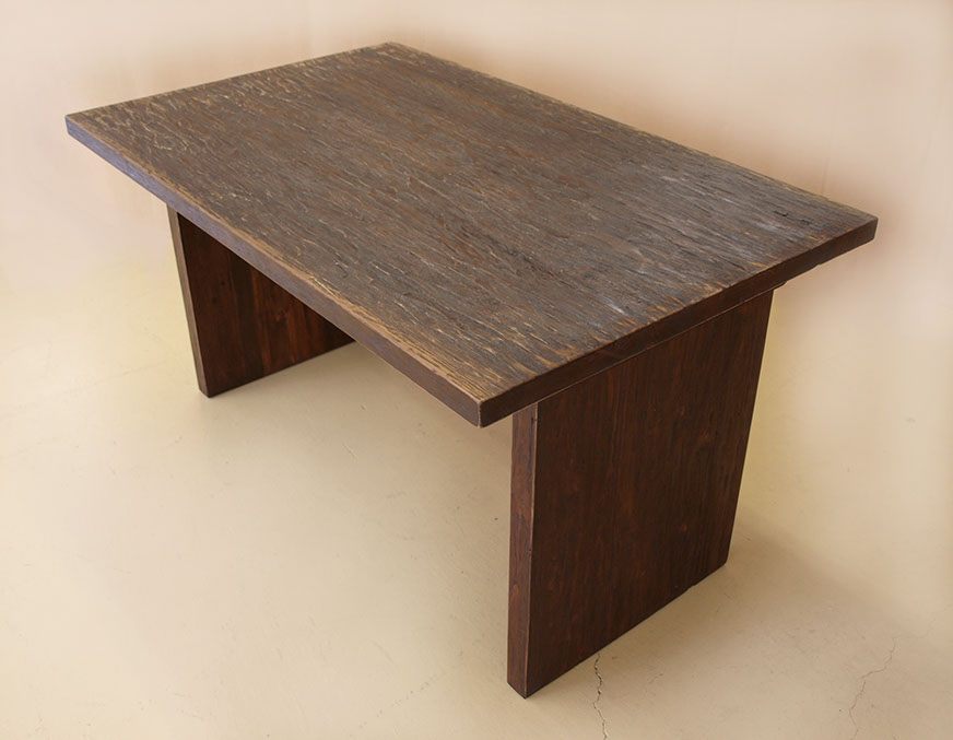 デスク　チーク古木テーブル　アンティーク調テーブル